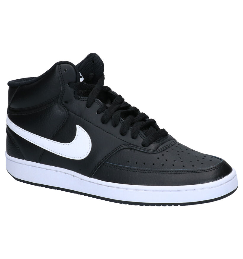 Nike Court Vision Mid Baskets en Noir pour hommes (325144)