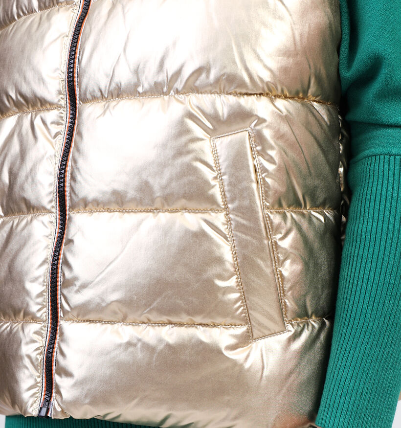 Vero Moda Upsala Gouden Korte gewatteerde bodywarmer voor dames (344072)