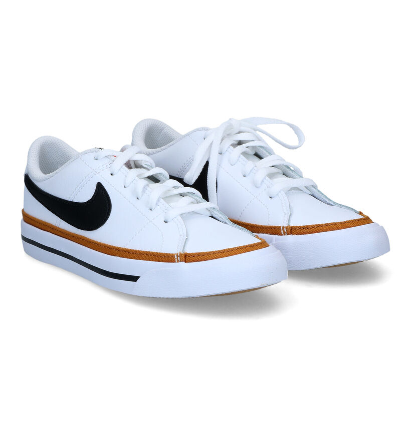 Nike Court Legacy Baskets en Blanc en cuir (302133)
