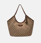 Guess Samantha Latte Logo Cabas en Marron pour femmes (381075)