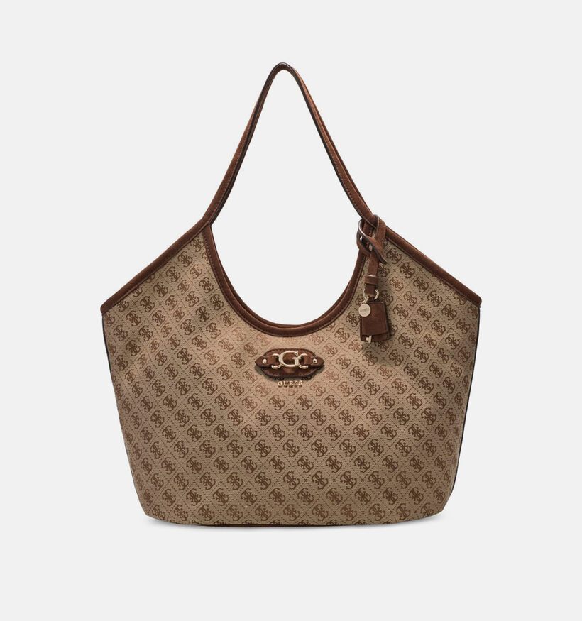 Guess Samantha Latte Logo Cabas en Marron pour femmes (381075)
