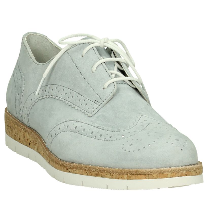 Gabor Optifit Lichtgrijze Oxford Veterschoenen, , pdp