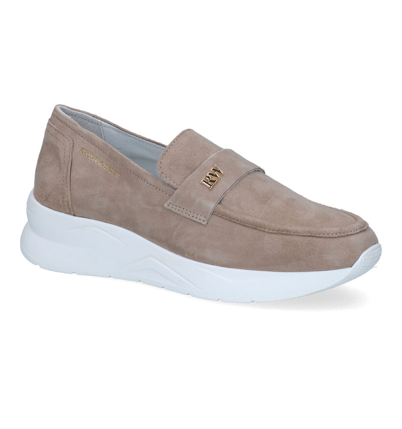 River Woods Bleu Mocassins en Taupe (306936)