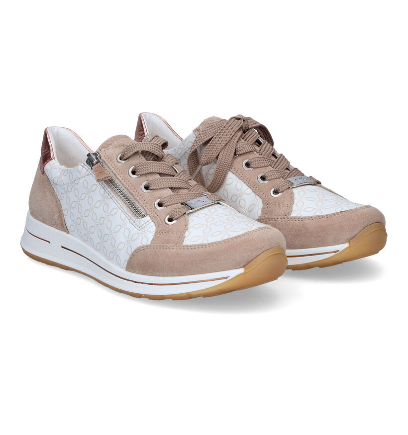 Ara Osaka 2.0 Beige Sneakers voor dames (307686) - geschikt voor steunzolen