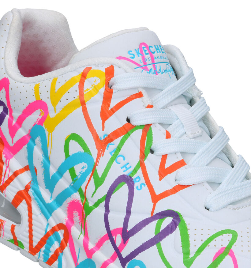 Skechers Uno Highlight Love Baskets en Blanc pour femmes (334204)