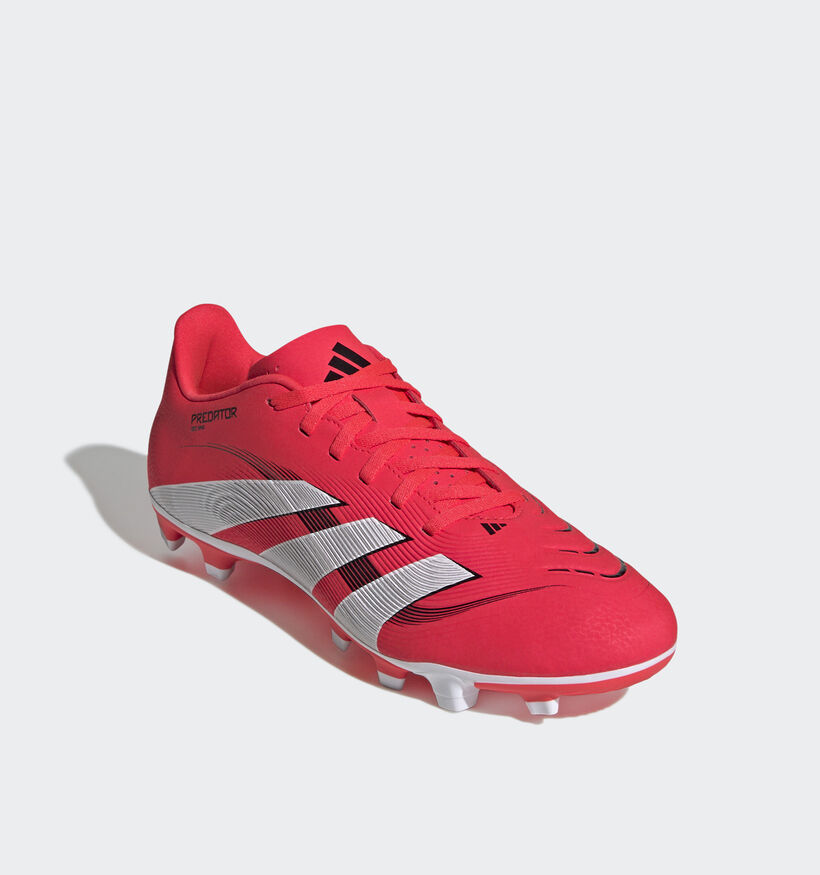 adidas Predator Club FG/MG Chaussures de foot en Rouge pour hommes (366391) - pour semelles orthopédiques