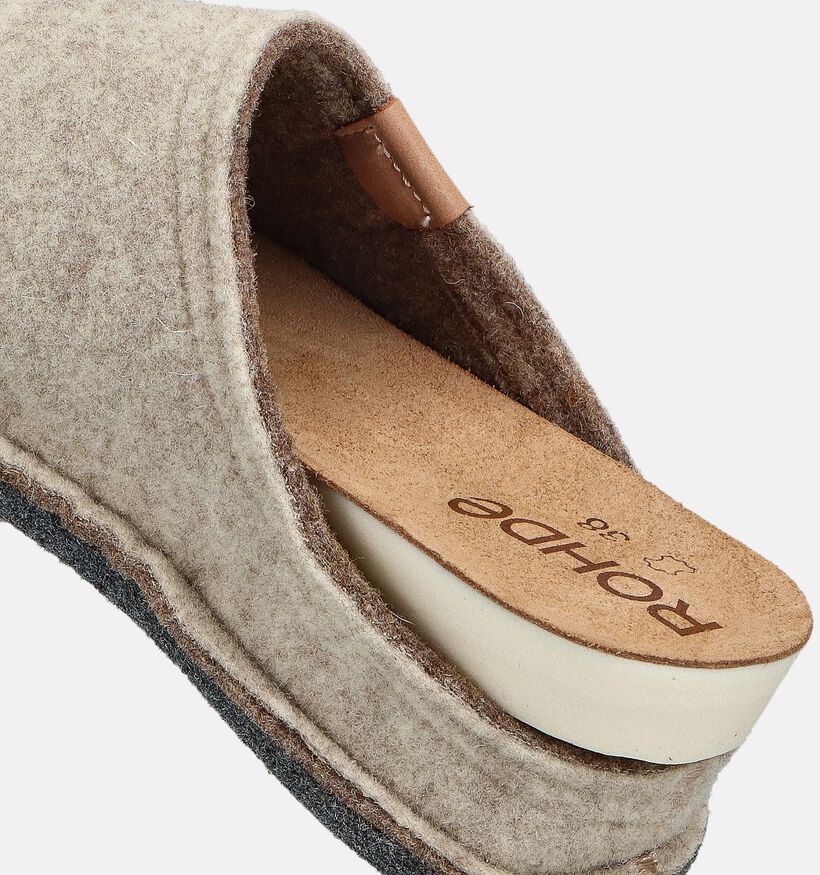 Rohde Lucca Lichtbeige Open Pantoffel voor dames (364824) - geschikt voor steunzolen
