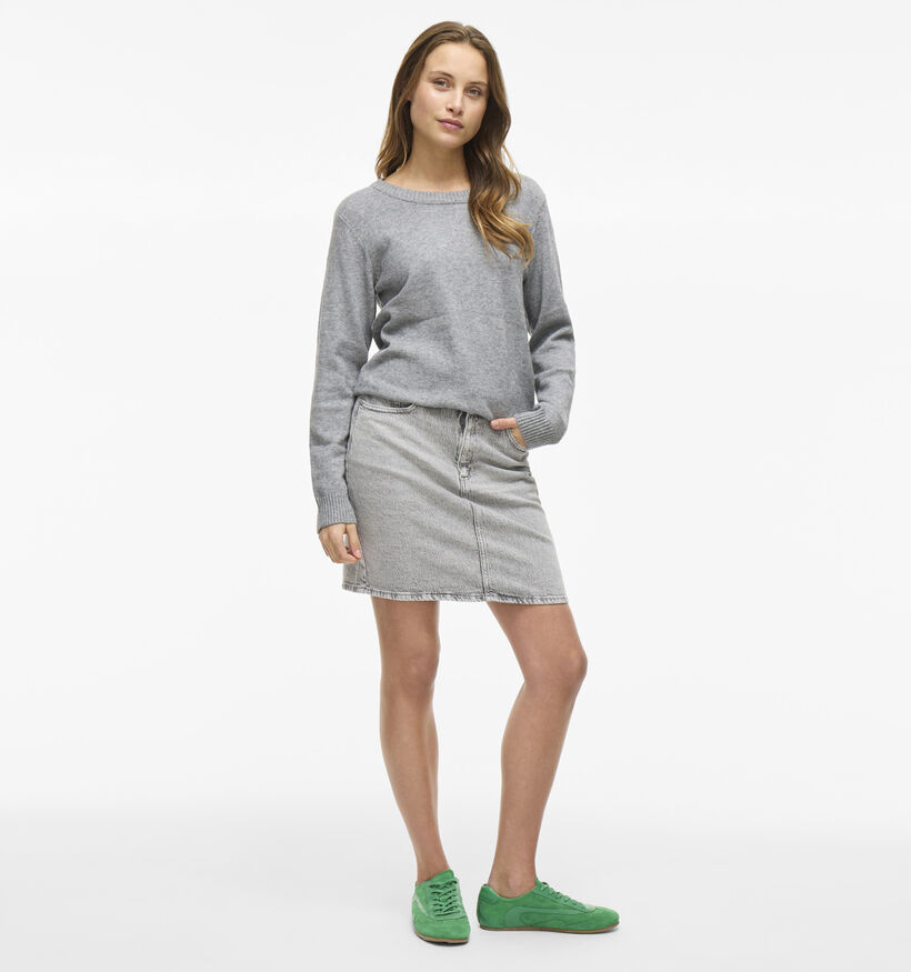 Vila Kaja Grijze Korte Jeansrok voor dames (351742)