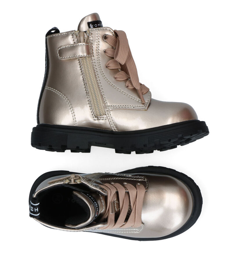Tommy Hilfiger Bottines robustes en Or en simili cuir (314488)