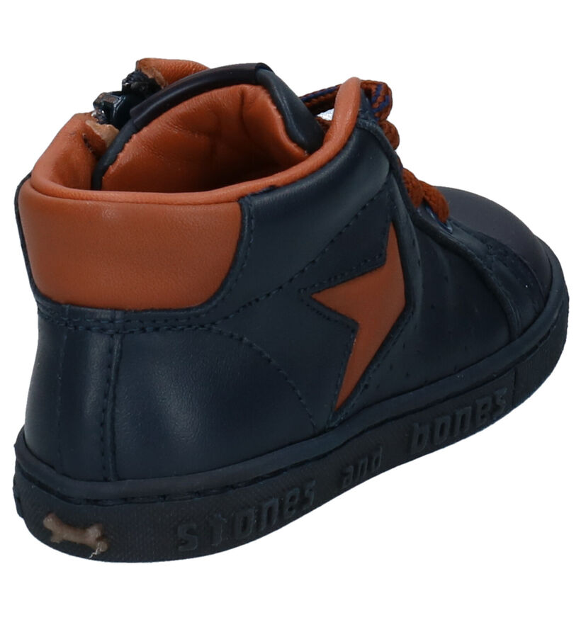 STONES and BONES Murc Blauwe Babyschoenen in leer (295169)
