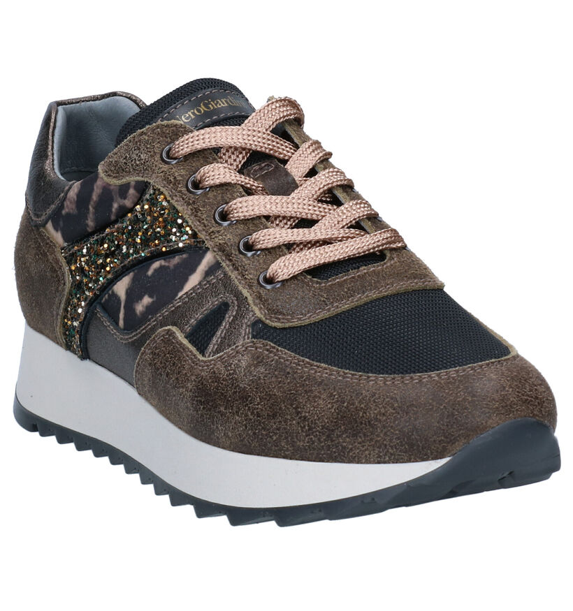 NeroGiardini Kaki Sneakers in nubuck (296625)