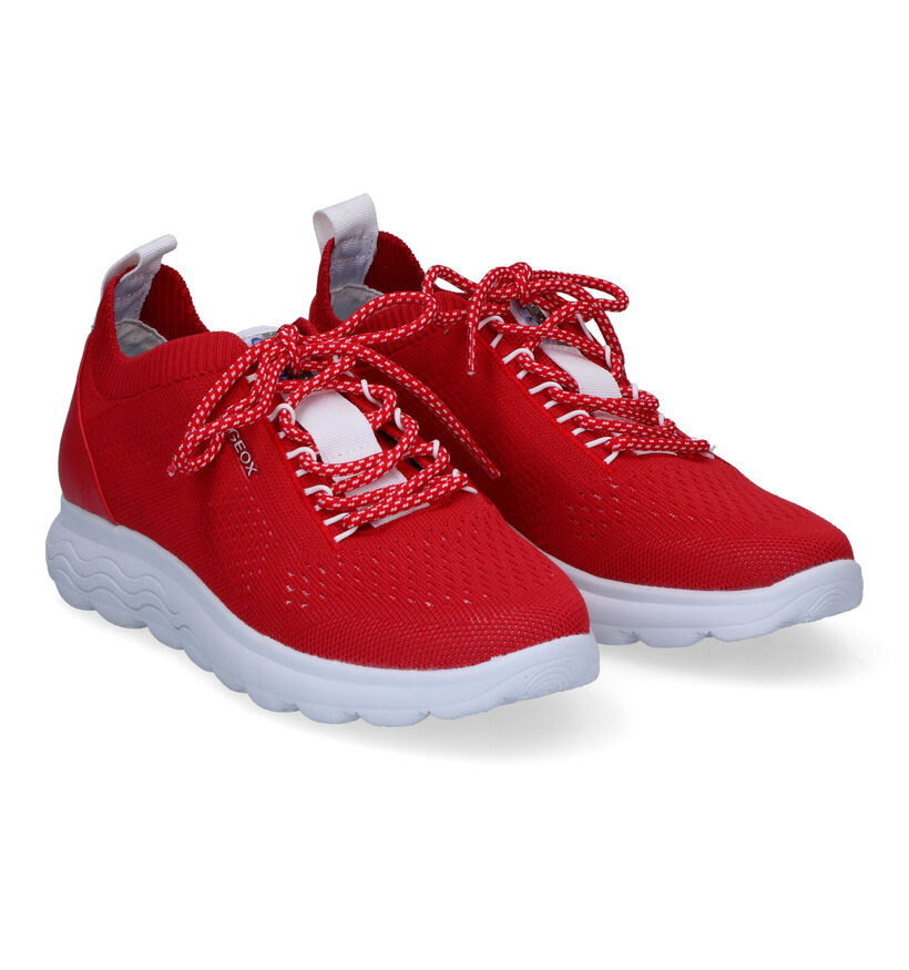 Geox Spherica Baskets en Rouge pour femmes (303645) - pour semelles orthopédiques