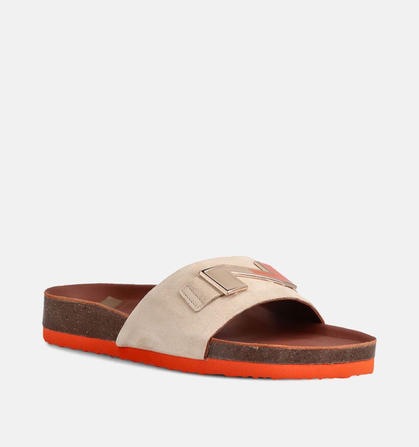 Nathan-Baume Nu-pieds plates en Beige pour femmes (372250)