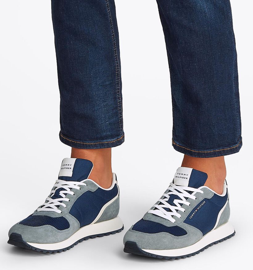 Tommy Hilfiger Baskets Basses en Bleu pour hommes (352830) - pour semelles orthopédiques