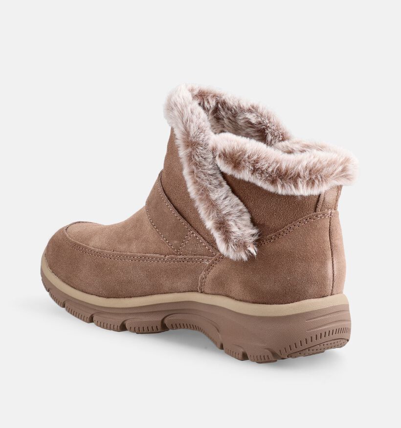 Skechers Easy Going Bottines motardes en Taupe pour femmes (377985) - pour semelles orthop&eacute;diques