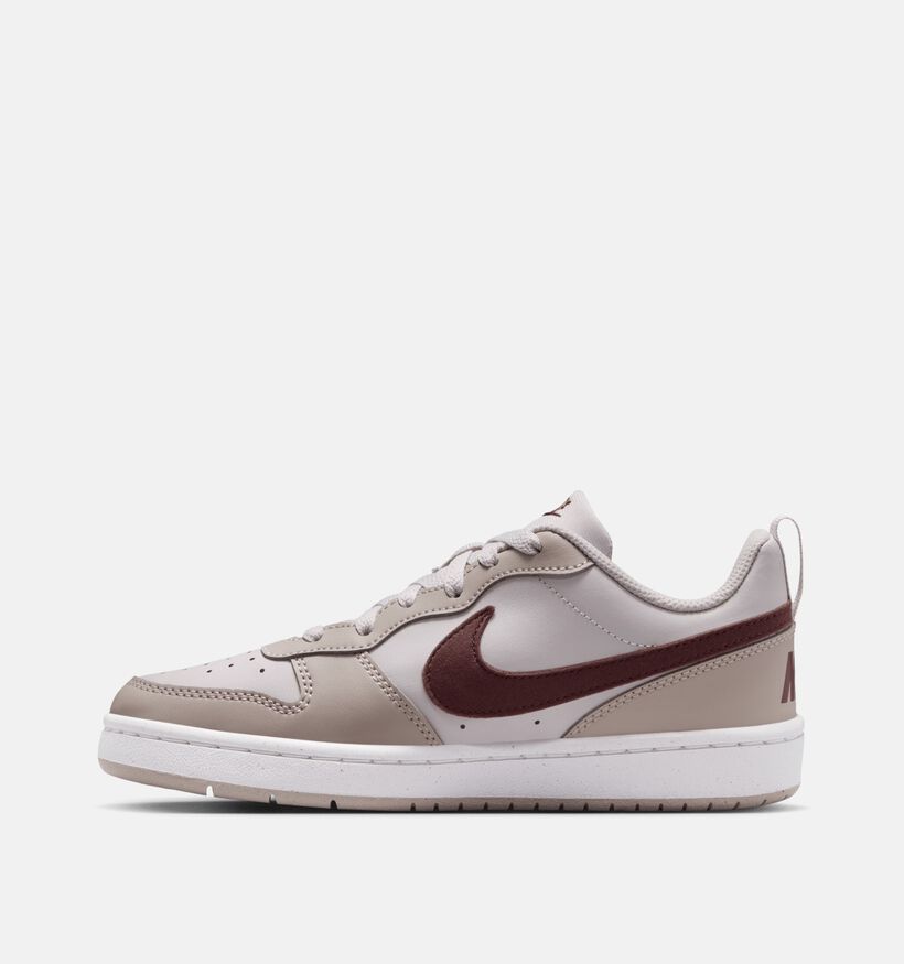 Nike Court Borough Low Gs Taupe Sneaker voor meisjes (367271) - geschikt voor steunzolen