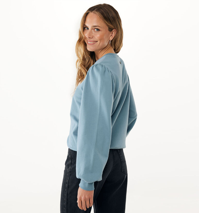Mexx Flower Sweater Blauwe Pull voor dames (362293)