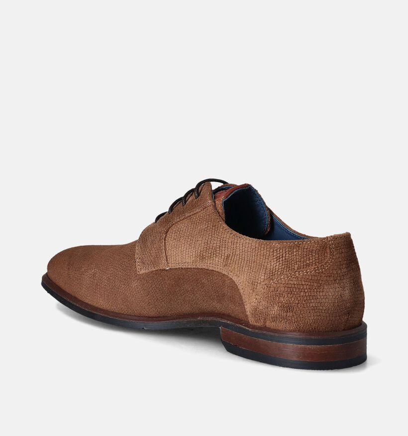 Berkelmans Oran Bruine Geklede veterschoenen voor heren (357858) - geschikt voor steunzolen