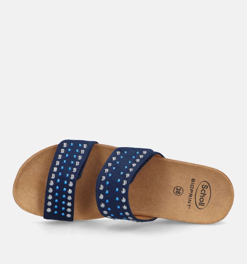 Scholl Michelle 2 Straps Blauwe Muiltjes voor dames (336782)