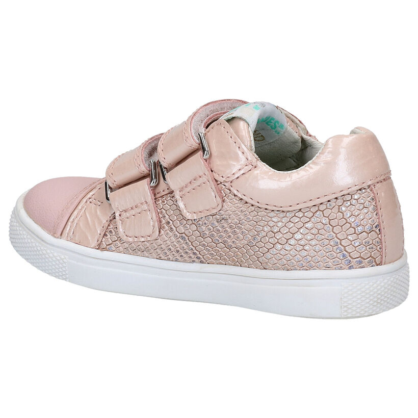 Bunnies Loetje Louw Witte Velcroschoenen in leer (275277)