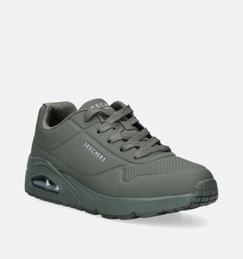 Skechers Memory Foam Low Sneakers Zwart/Wit/Blauw/Groen
