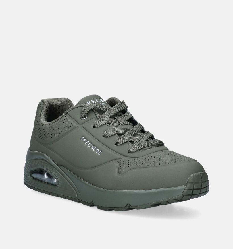 Skechers Uno Stand On Air Baskets en Vert pour filles, garçons (345238)