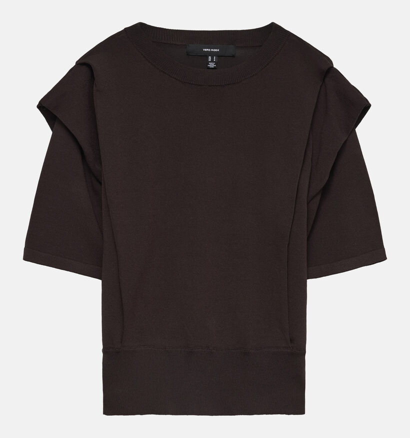 Vero Moda Layla Pull en Brun fonc&eacute; pour femmes (379677)