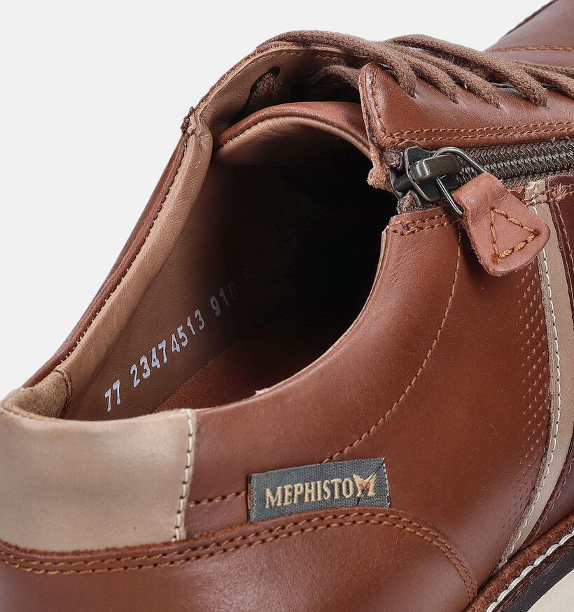 Mephisto Fabian Randy Cognac Veterschoenen voor heren (354520) - geschikt voor steunzolen