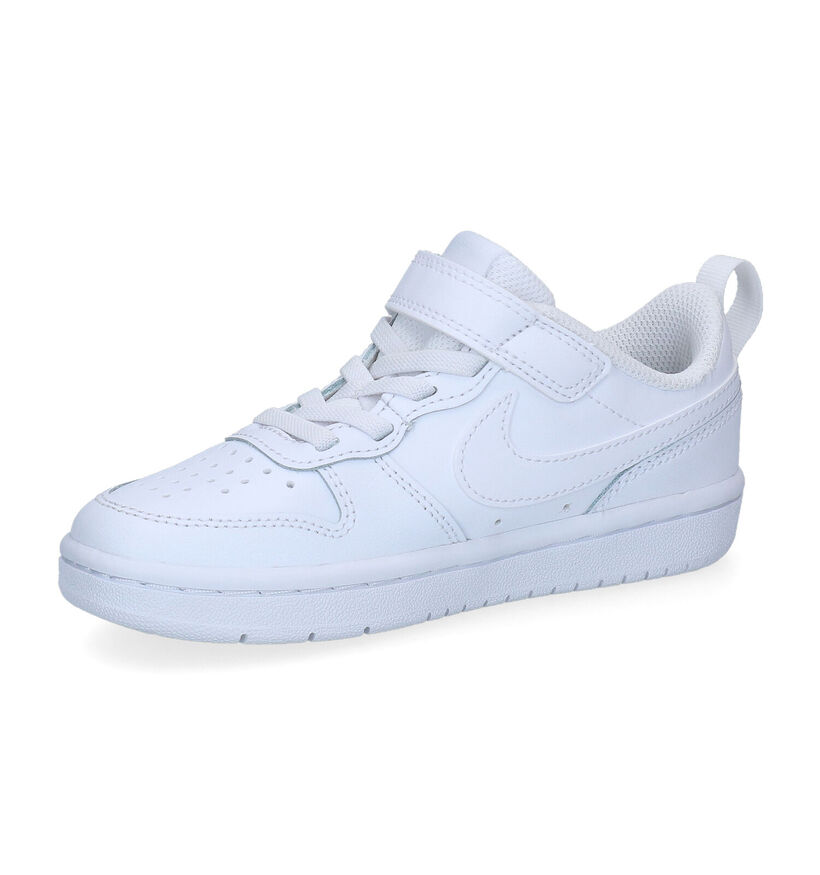 Nike Court Borough Low Baskets en Blanc pour filles, garçons (302140)