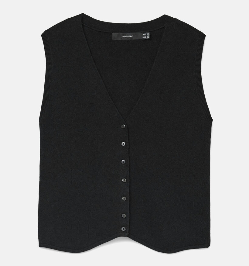 Vero Moda Gold SL V-Neck Zwarte Gilet voor dames (364527)