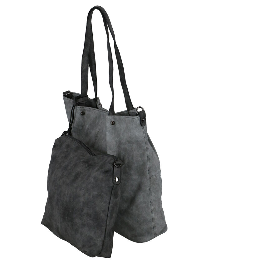 Emily & Noah Grijze Bag in Bag Shopper Tas in kunstleer (284365)