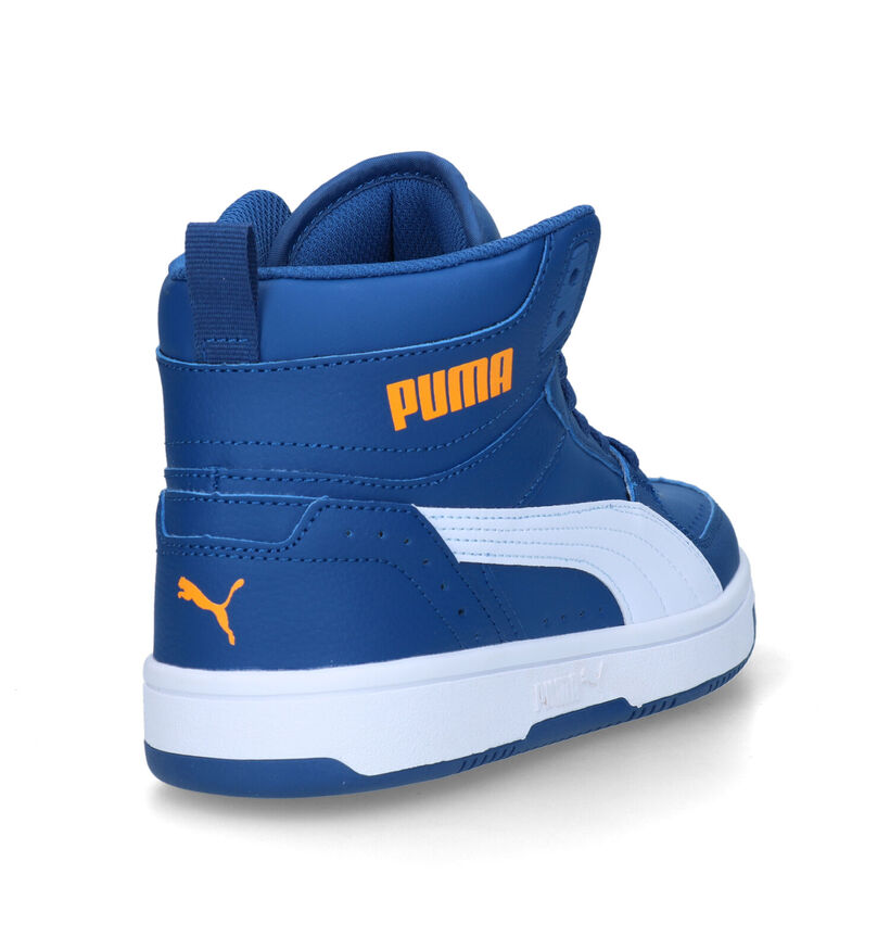 Puma Rebound Joy Baskets en Bleu pour garçons (318737)