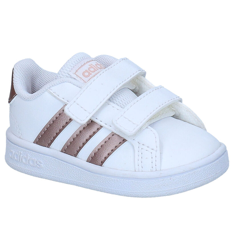 adidas Grand Court I Witte Sneakers in kunstleer (311536)