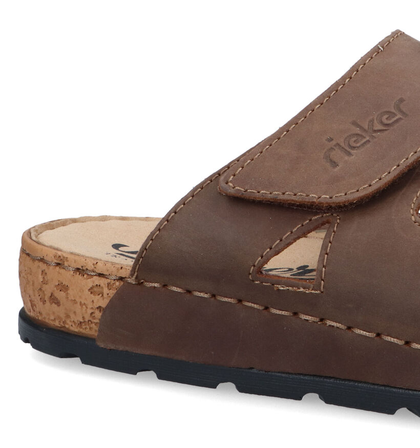 Rieker Nu-pieds casual en Cognac pour hommes (354825)
