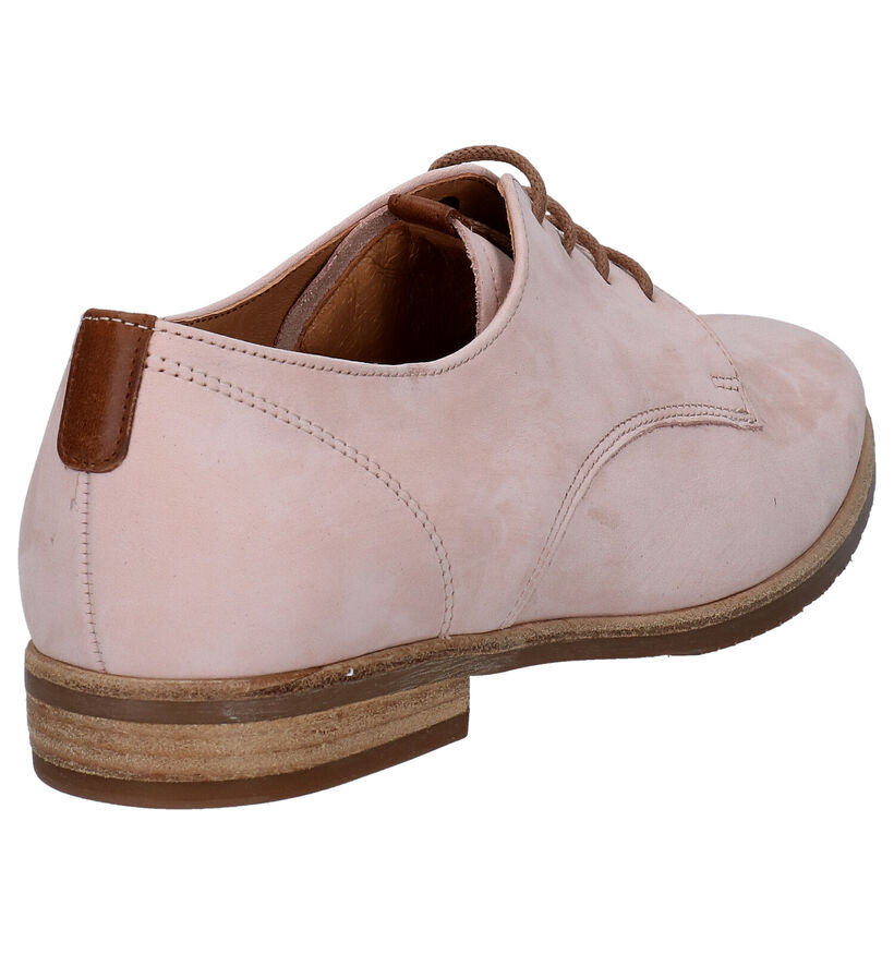 Gabor Roze Veterschoenen in daim (287999)