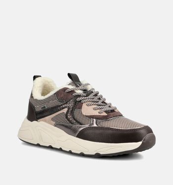 Poelman Posh by Poelman Low Sneakers Zwart/Bruin/Paars/Roze/Bordeaux