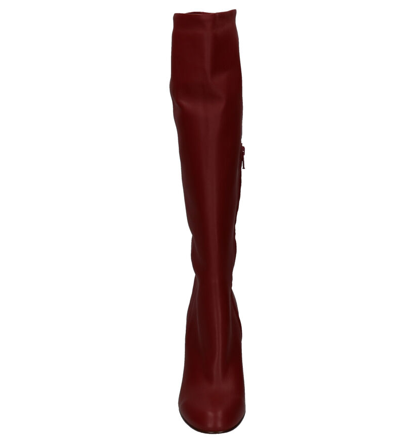 Via Limone Bottes en Bordeaux en cuir (259329)