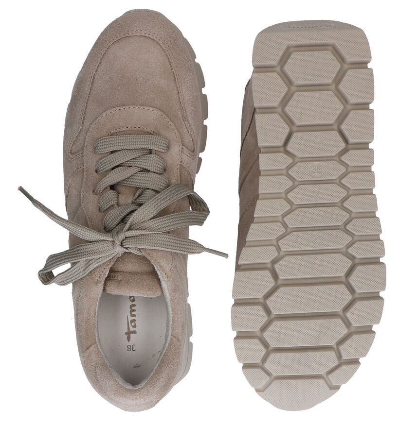 Tamaris Taupe Sneakers in nubuck (296766)