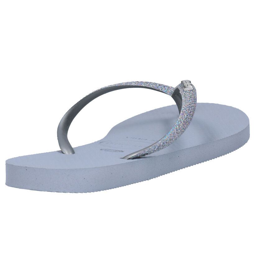 Havaianas Slim Glitter Tongs en Gris en synthétique (275870)