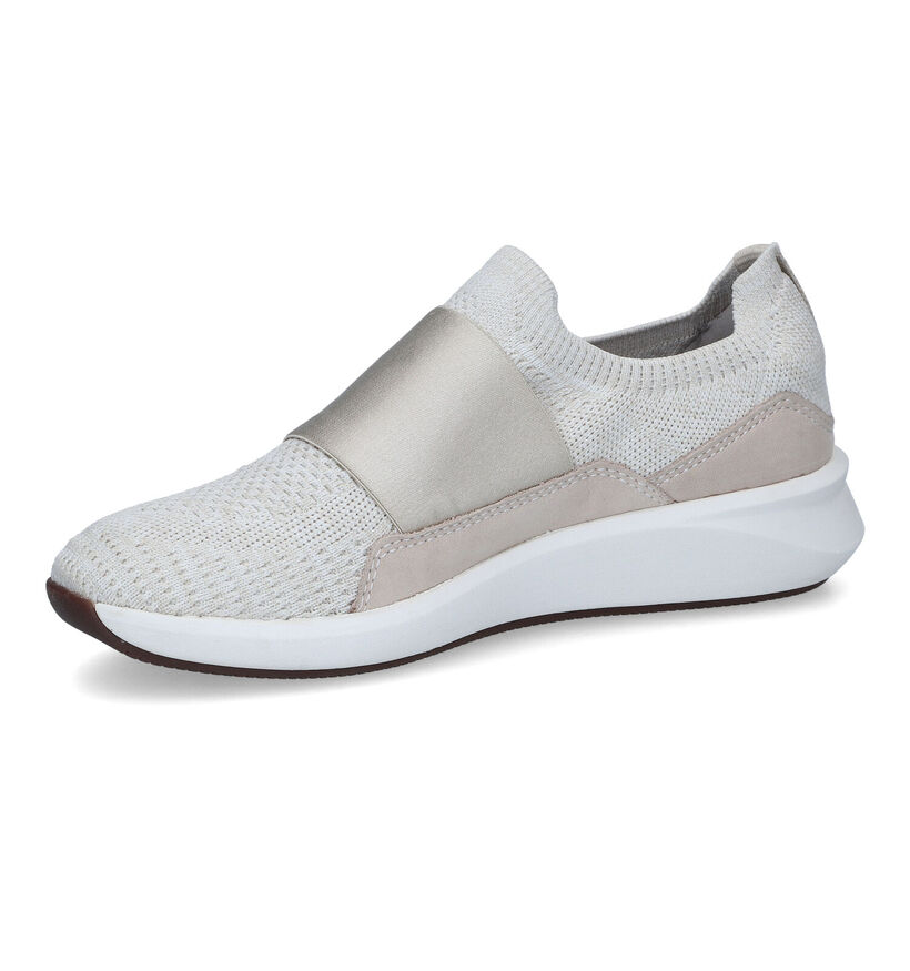 Clarks Un Rio Knit Chaussures slip-on en Beige en textile (304456)