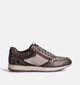 Tamaris Lage Sneakers Met Rits Bruin voor dames (360592) - geschikt voor steunzolen