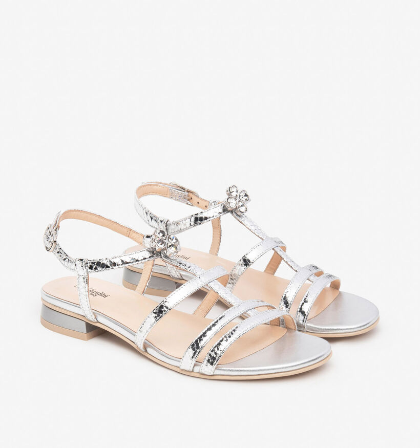NeroGiardini Sandales plates en Argent pour femmes (358353)