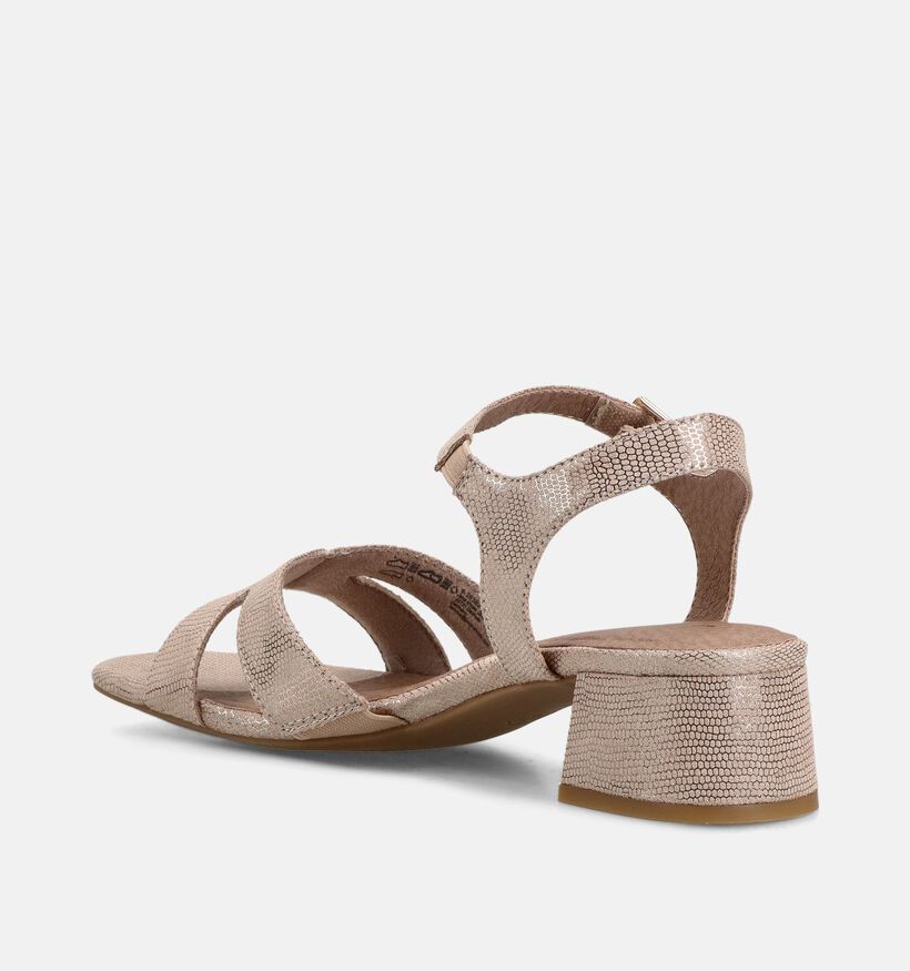 Jana Ros&eacute; Gouden Sandalen met Blokhak voor dames (371799)