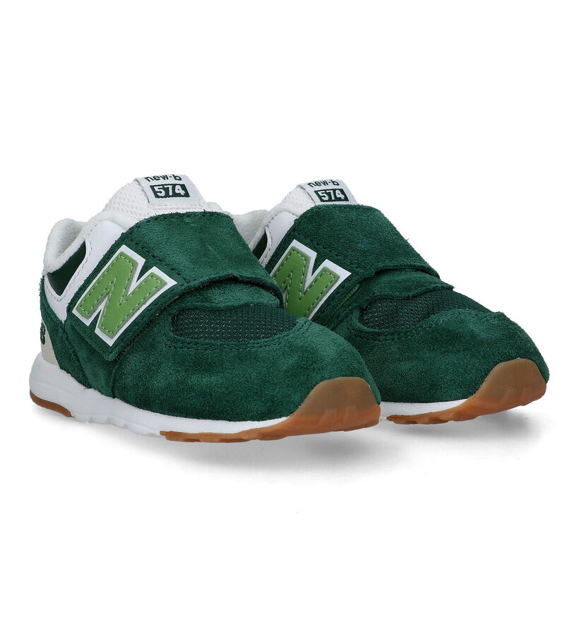 New Balance NW574 Groene Sneakers voor jongens (319259) - geschikt voor steunzolen