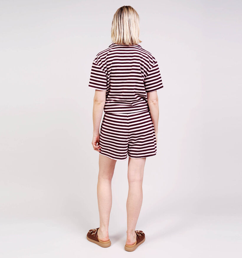 JDY Terry Pocket Short en Rose/Bordeaux pour femmes (374850)