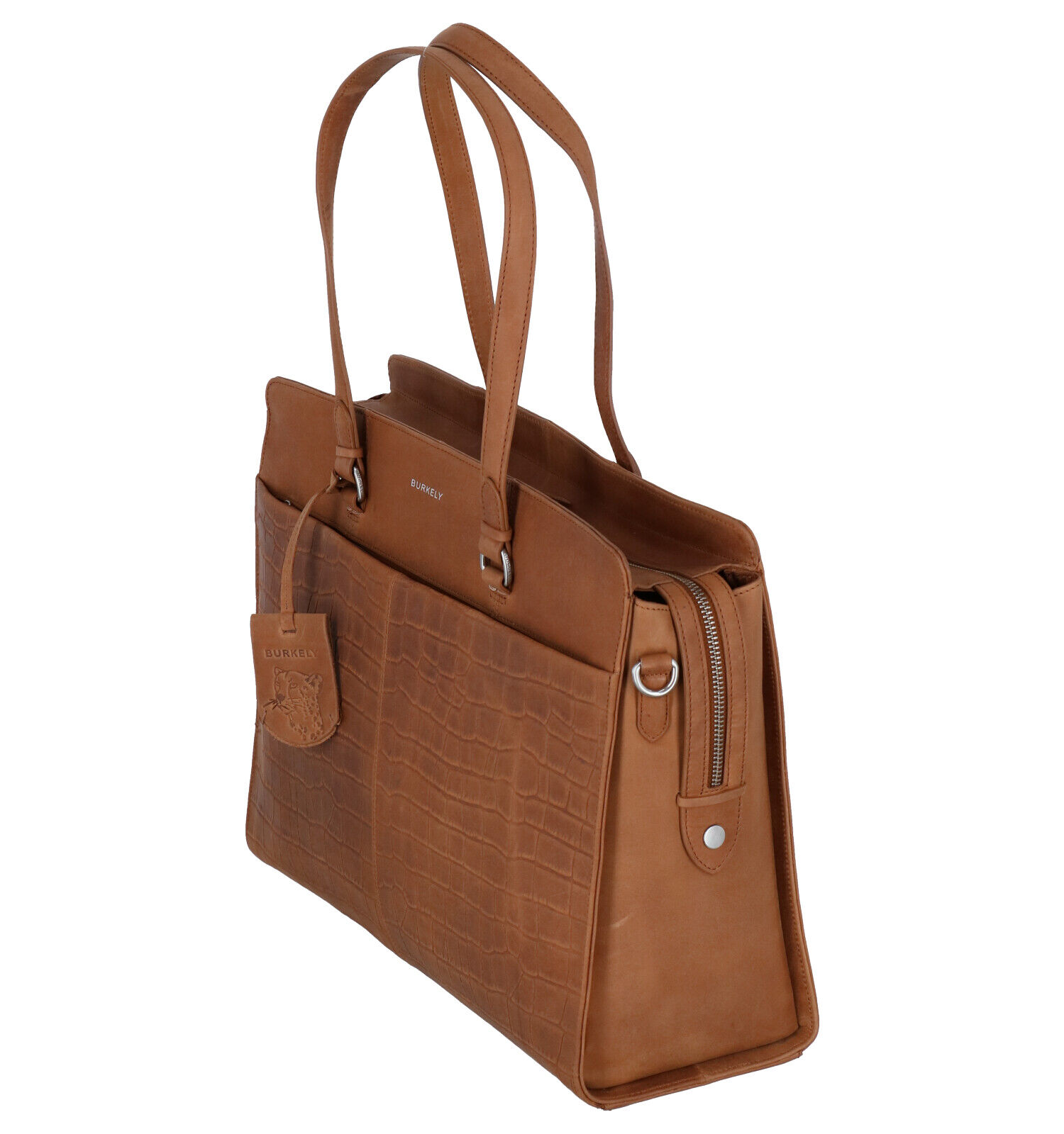 Burkely Croco Caia Cognac Laptoptas Dames Laptoptassen Online op TORFS.BE