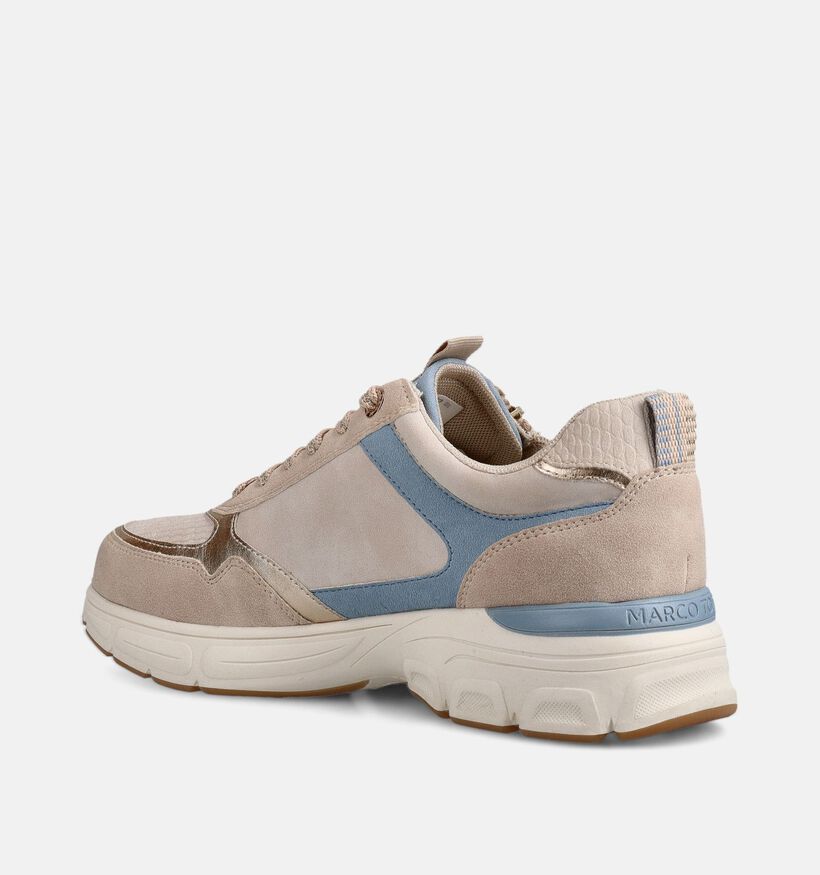 Marco Tozzi Baskets en Beige/Bleu pour femmes (367940) - pour semelles orthop&eacute;diques