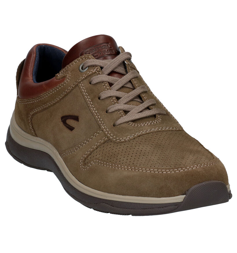 Camel Active Peak Chaussures à lacets en Kaki en cuir (291040)