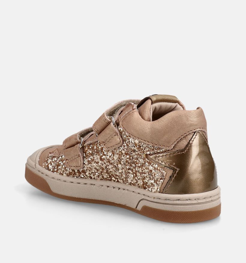 STONES and BONES Dancy Donkerbeige Schoenen met Velcro voor meisjes (380633) - geschikt voor steunzolen