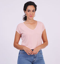 Vila Modala T-shirt en Rose